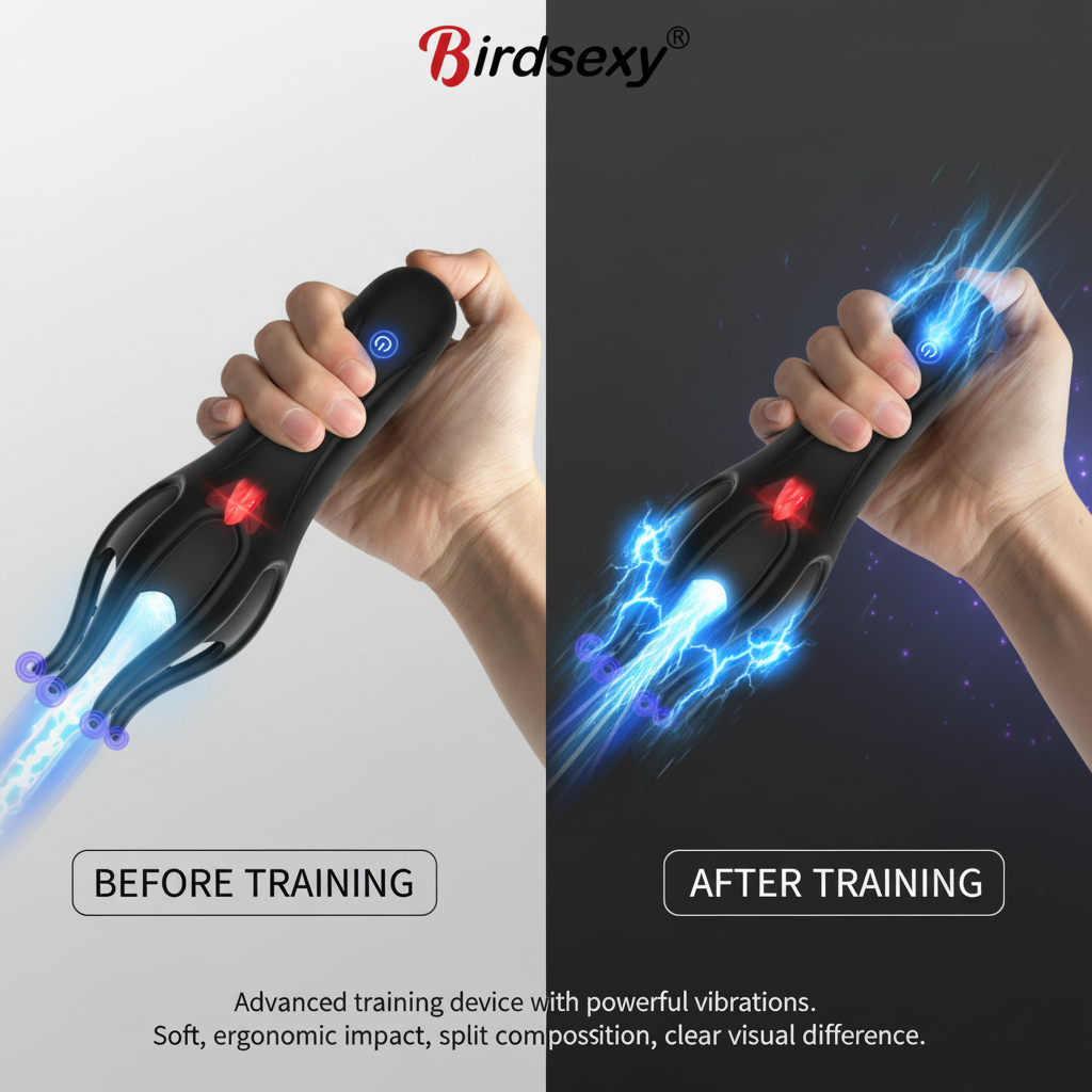 Glans Trainer for Men Powerful Vibrating Penis G Spot Masturbator Soft Fingertip Prolong Endurance Massage Vibrator Erotic Toys